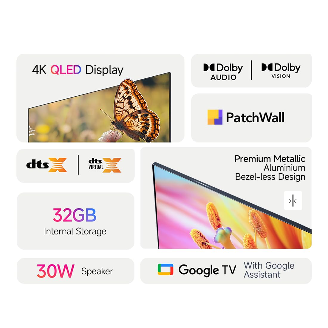 Xiaomi 43 inch qled 4k tv - google tv (dolby vision & hdr10+)