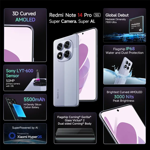 値下げ不可/Redmi Note 14 Pro + 5G パープル 本体 Xiaomi Redmi Note 14 Pro 5G Lavender Purple 8+256 MZB0IMTJP