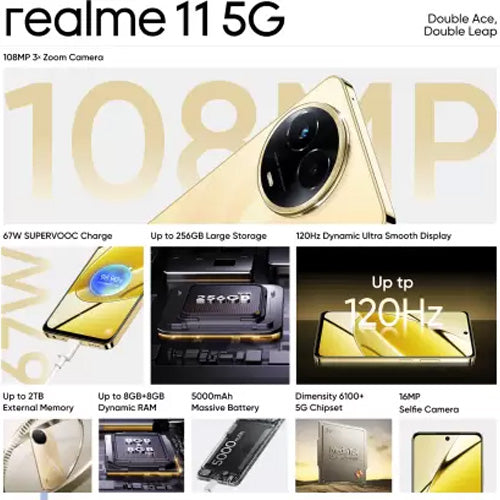 realme 11 5G (128 GB)  (8 GB RAM)