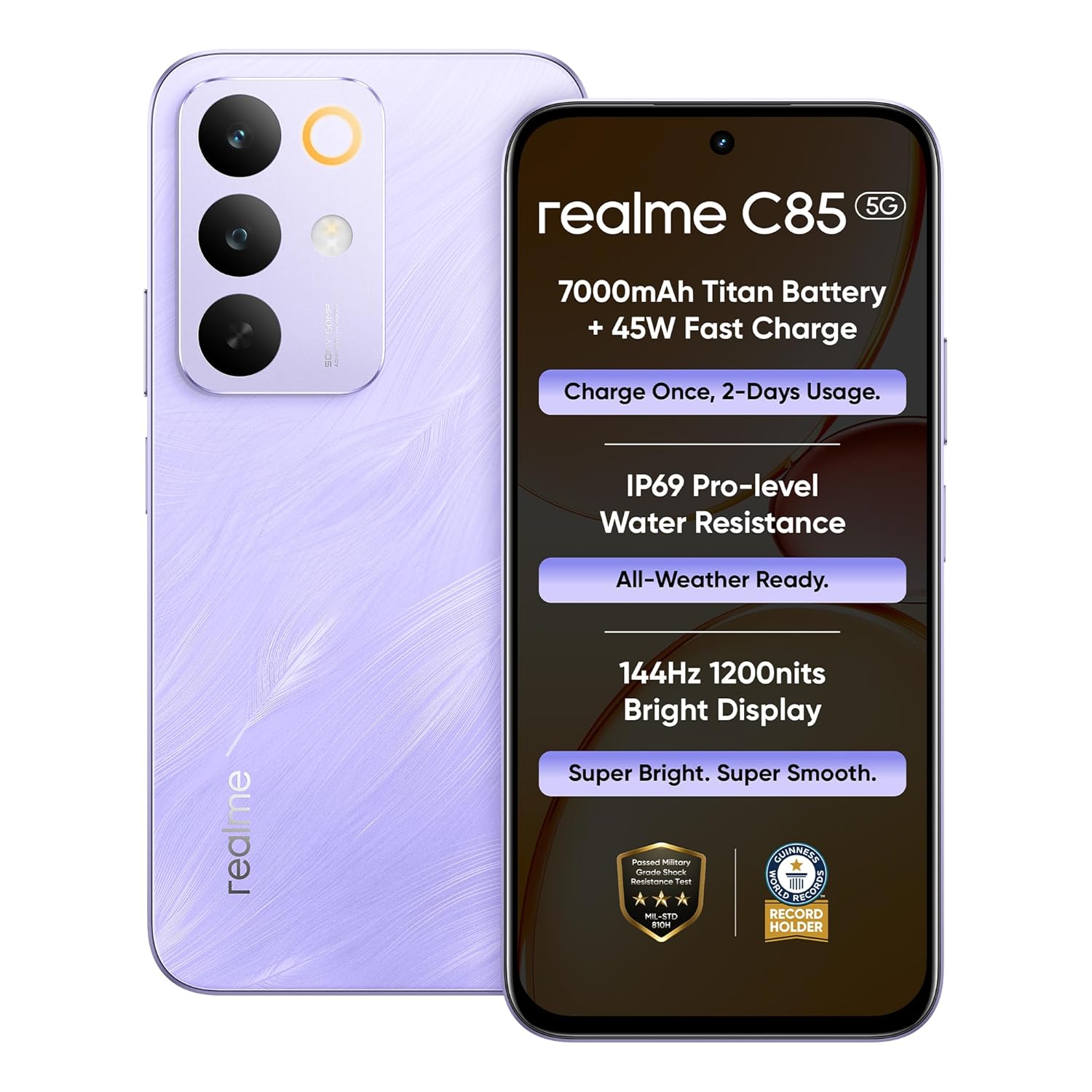 Thay Màn Hình Realme C85 Pro Tại Đà Nẵng – Linh Kiện Chính Hãng, Bảo Hành 3 Tháng, Giá Cạnh Tranh 6 Realme C85 5G Parrot Purple - 7000mah Battery 144hz Display – BNewmobiles