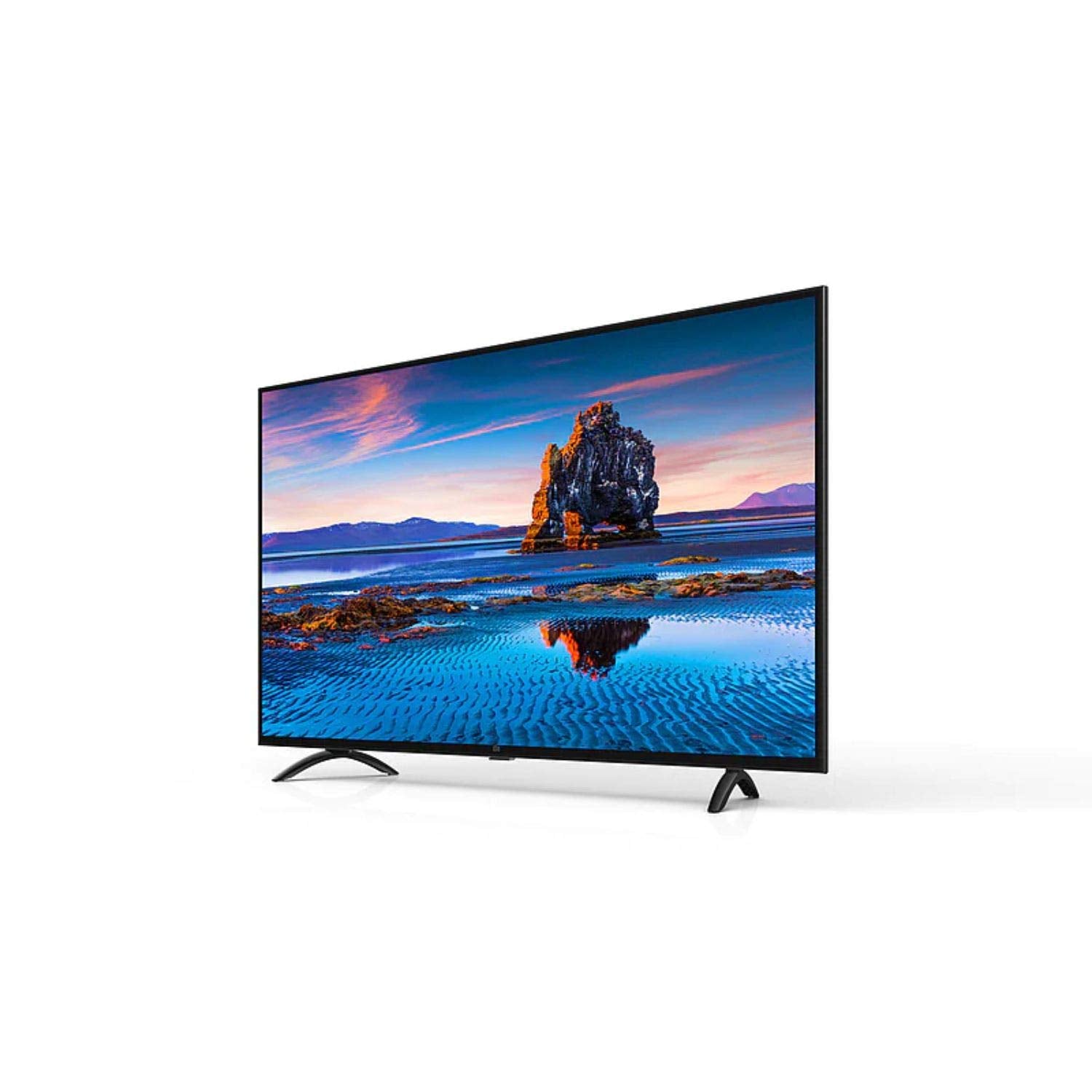A 55-inch Mi 4X Pro 4K Ultra HD Smart Android LED TV, featuring a wide display with a slim bezel and resting on its two detached table-top stand feet.