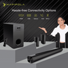 The HAPI POLA Dynamite 700 is a premium 5.1 Channel Soundbar system, featuring a powerful 700W RMS output, a wireless subwoofer for deep bass, Dolby-enhanced 3D surround sound, and multi-connectivity options including HDMI (ARC) and Bluetooth 5.3.