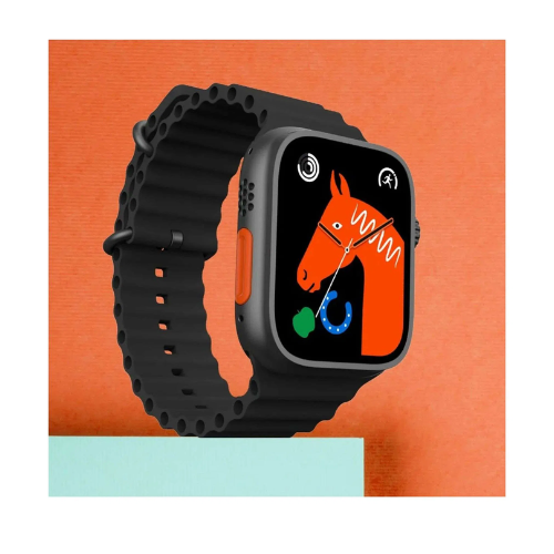 The Conekt VYBE Bluetooth Calling Smartwatch features a large rectangular HD display in a metal or polycarbonate case with a silicone strap, enabling hands-free calling, heart rate, and SpO2 tracking.