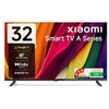 A 32-inch Xiaomi Smart TV A HD Ready Smart Google LED TV, featuring a modern, bezel-less display and supported by its two black, detached stand feet.