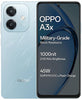 OPPO A3x 4G Smartphone in Ocean Blue (4GB RAM, 128GB Storage) with 50MP AI Camera, 90Hz Display, and 5000mAh Long-lasting Battery.