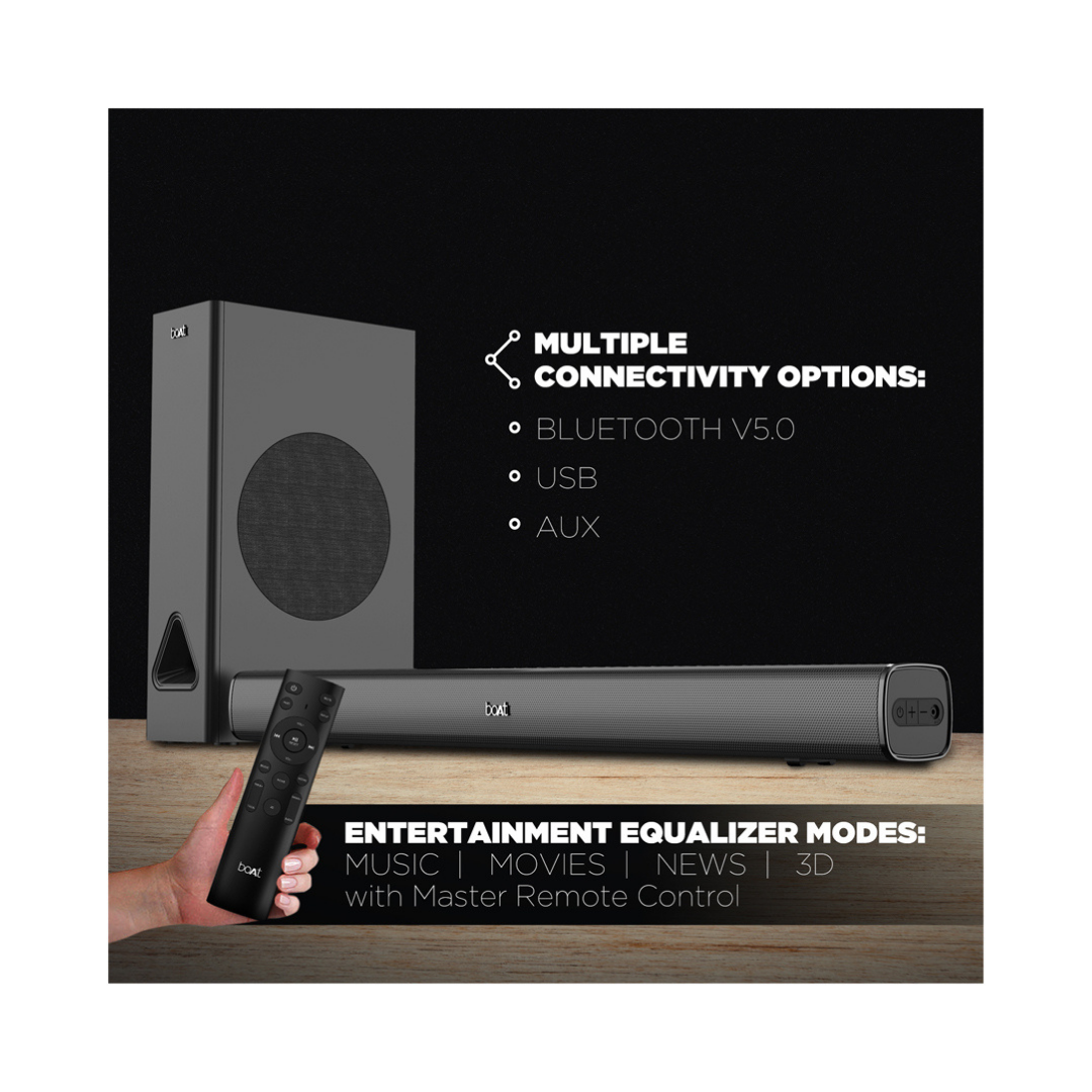 boAt Aavante Bar 1280 Bluetooth Soundbar 80 watts (Premium black) - BNewmobiles