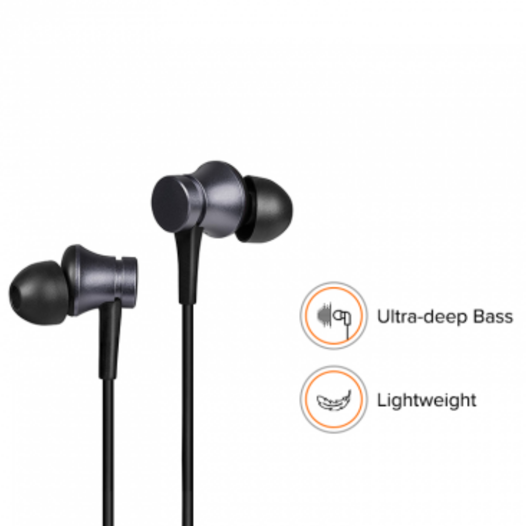 Mi Basic Wired Headset with Mic  (Black, In the Ear)