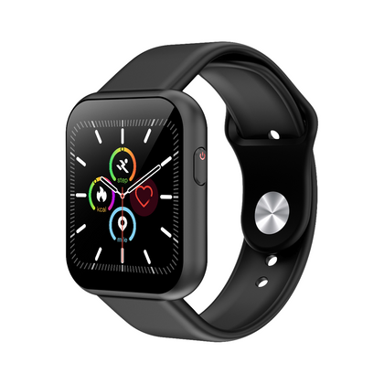 The HAPI POLA Wrist Bluetooth Call Smart Watch features a large rectangular touchscreen display with a sleek frame, enabling hands-free calling directly from the wrist, along with essential health monitoring and fitness tracking capabilities.