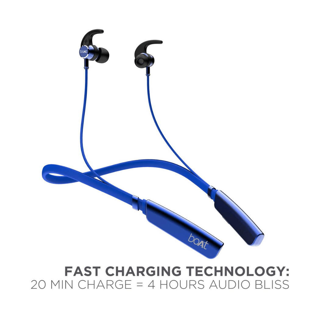 boAt Rockerz 238 Bluetooth Headset (Blue, In the Ear) - BNewmobiles