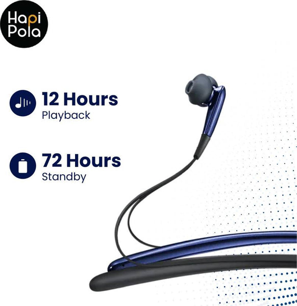 Hapi Pola NXT wireless Earphones Neckband Bluetooth without Mic Heads BNewmobiles